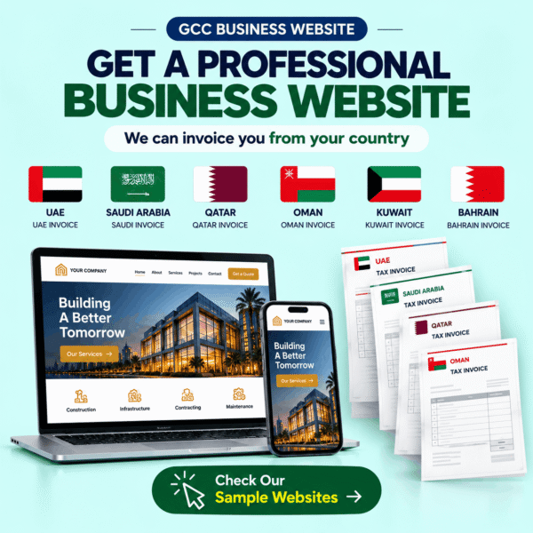Business Website Development for GCC with Invoice