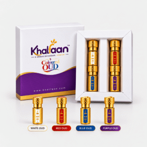 Khalfaan Coloured OUD – Arabian Oud Attar Collection | 4 × 3ml