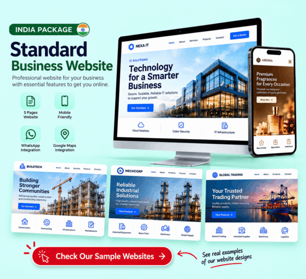 Business Website Design– India | 4 Pages